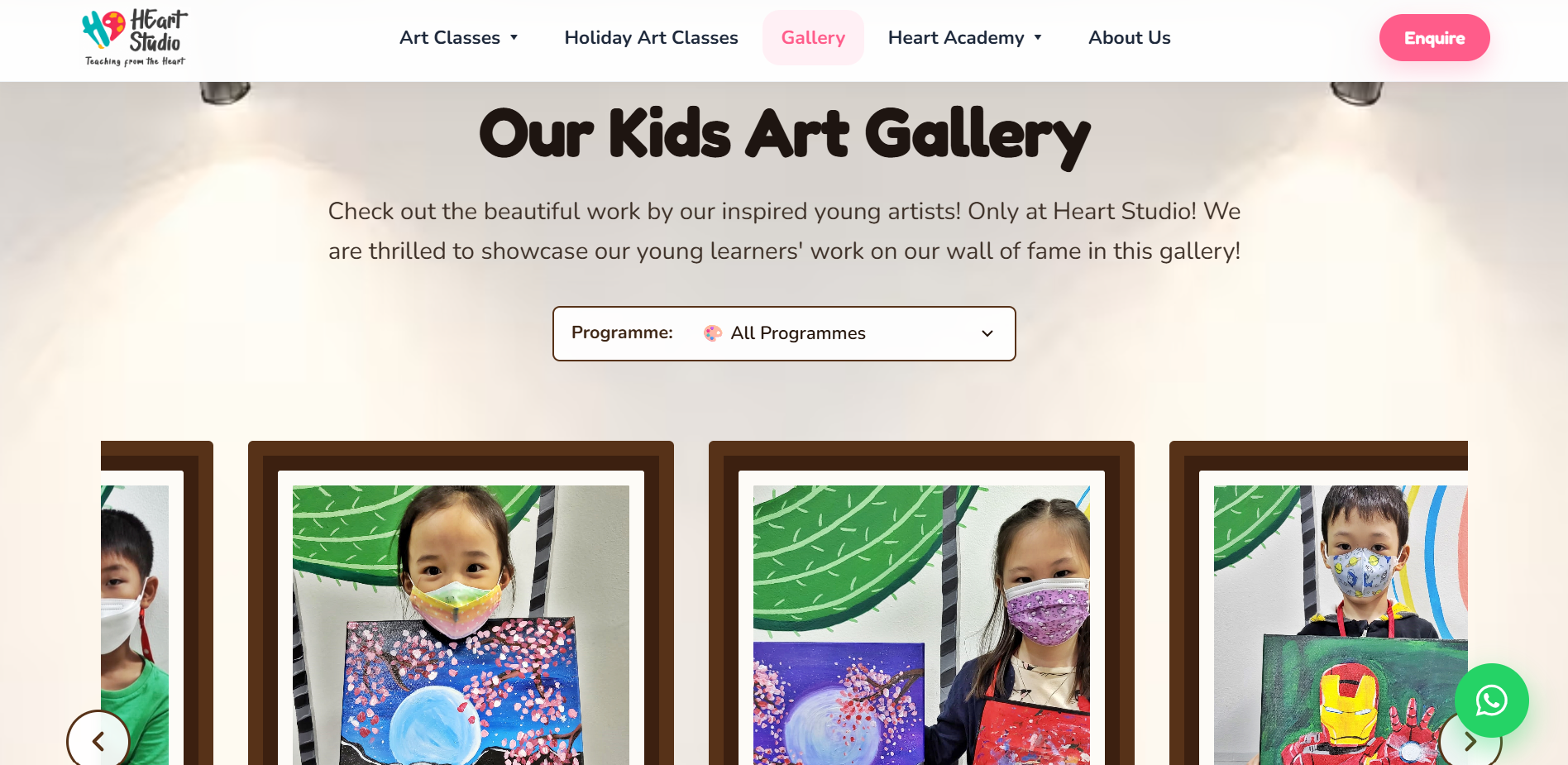 heART Studio - Art school website screenshot 9